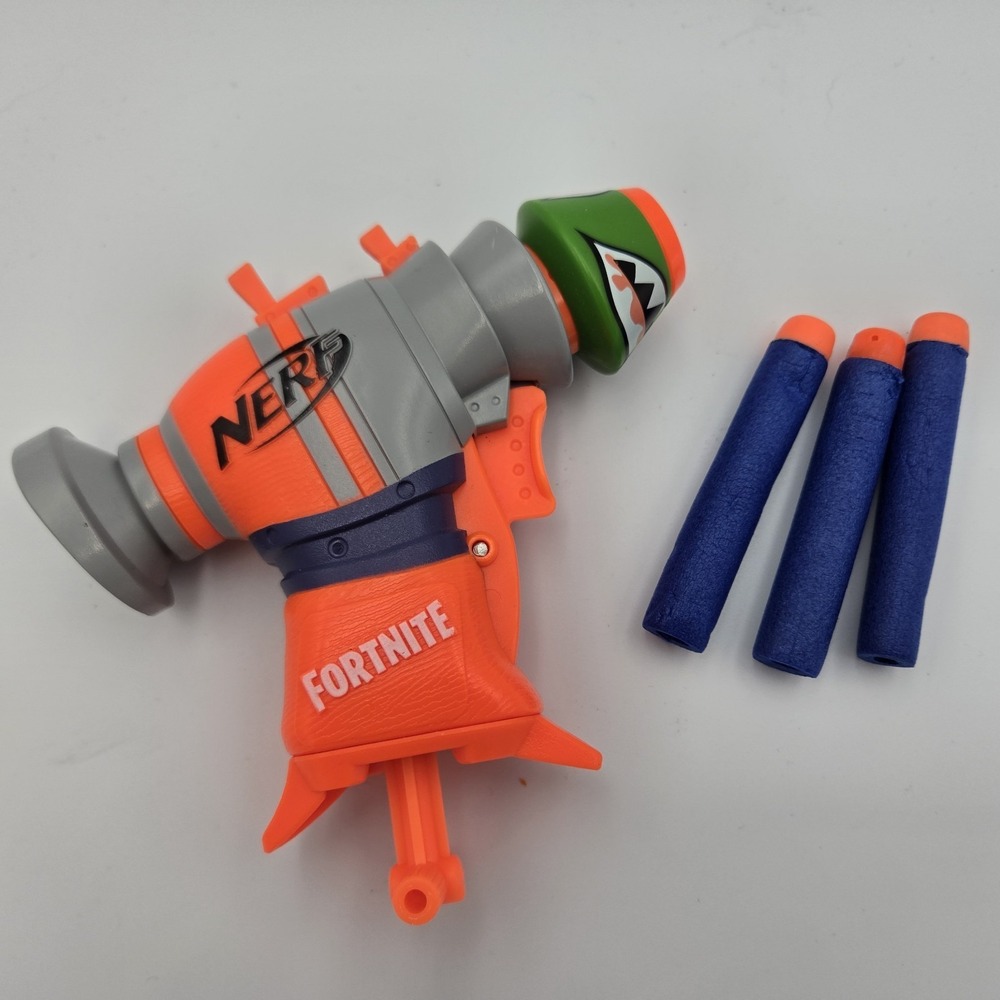 NERF Fortnite Rocket Launcher‎ Micro Pistol Toy Blaster with 3 Darts Novelty